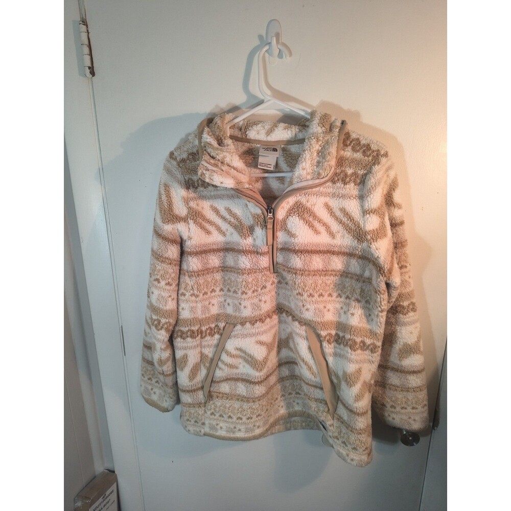 The North Face Womens M Campshire Fleece Pullover Hoodie Printed Aztec Fair Isle